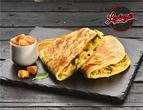 Zöldfűszeres-csirkeragus Lepény